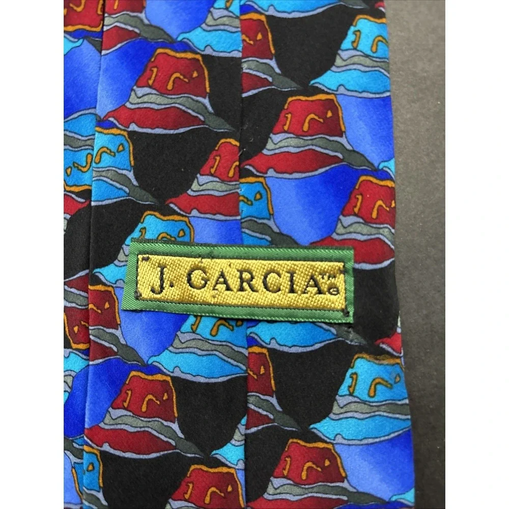 Men's J. Garcia Race Record Dreams Collection Eight   Blue & Red Neck‎ Tie